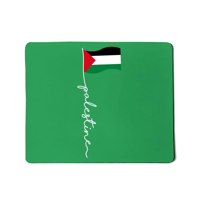 Palestine Flag With Palestine Name For Palestinians & Alquds Mousepad