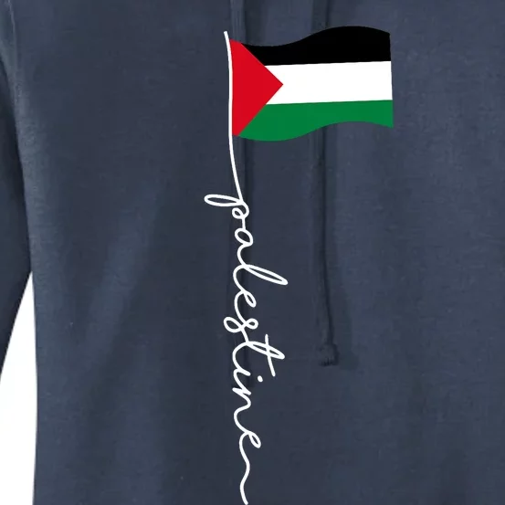 Palestine Flag With Palestine Name For Palestinians & Alquds Women's Pullover Hoodie