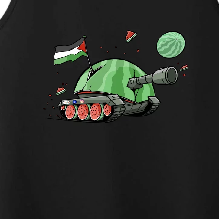 Palestine Flag Watermelon Performance Tank