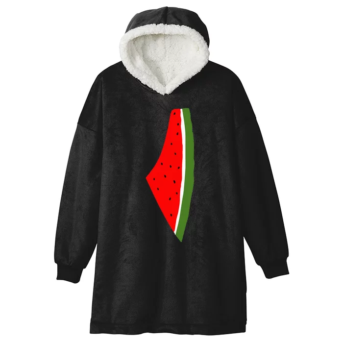 Palestine Flag Watermelon Peace Hooded Wearable Blanket