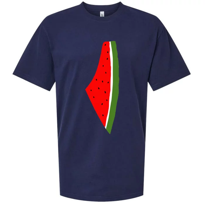 Palestine Flag Watermelon Peace Sueded Cloud Jersey T-Shirt