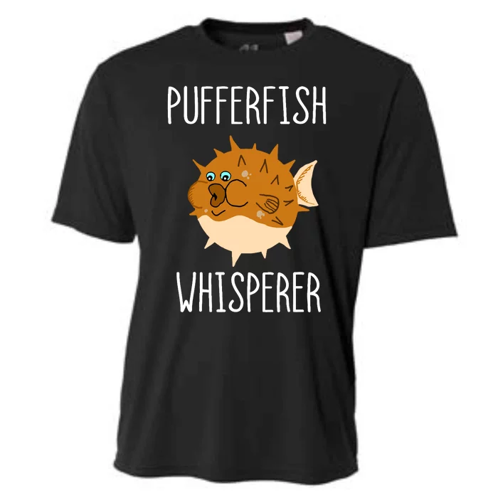 Puffer Fish Whisperer Buffer Fish Whisperer Ocean Fugo Fish Cooling Performance Crew T-Shirt