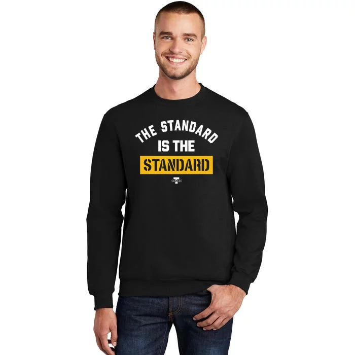 Pat Freiermuth Wearing The Standard Is The Standard Tall Sweatshirt