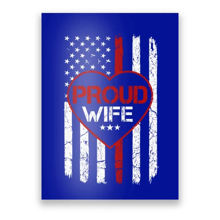 Proud Firefighter Wife American Flag Tee For Fire Wife Gift Poster