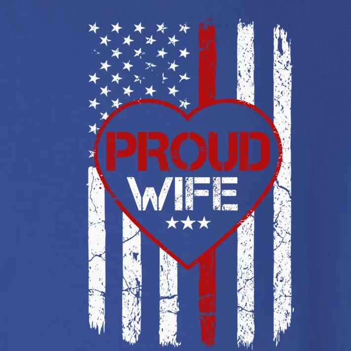 Proud Firefighter Wife American Flag Tee For Fire Wife Gift Toddler Long Sleeve Shirt