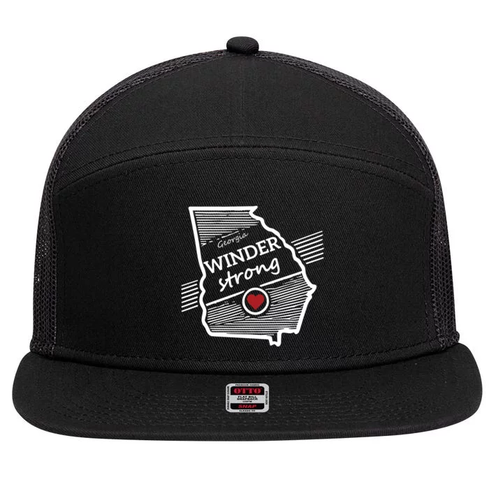 Pray For Winder Georgia 7 Panel Mesh Trucker Snapback Hat