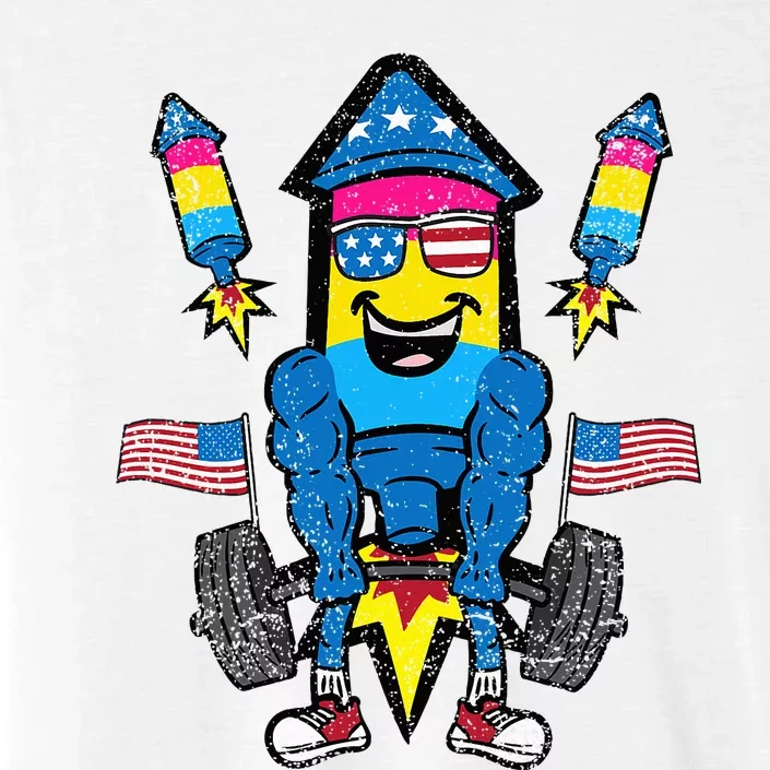 Pansexual Firecracker Workout 4th Of July Lgbtq Pride ChromaSoft Performance T-Shirt