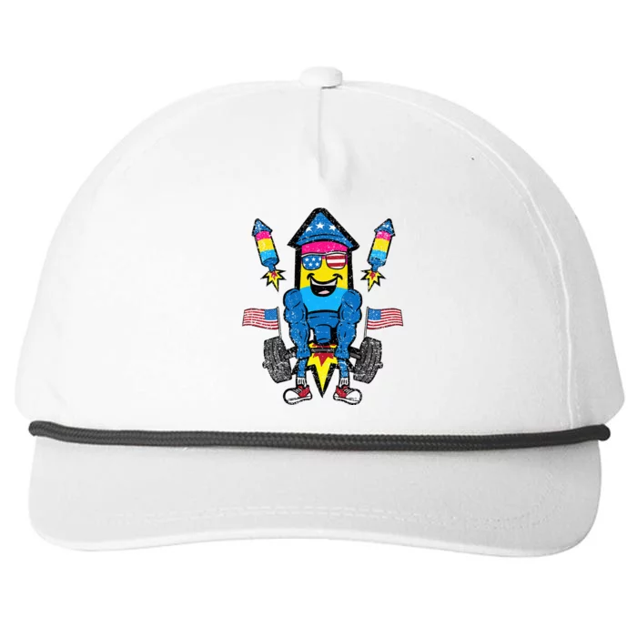 Pansexual Firecracker Workout 4th Of July Lgbtq Pride Snapback Five-Panel Rope Hat