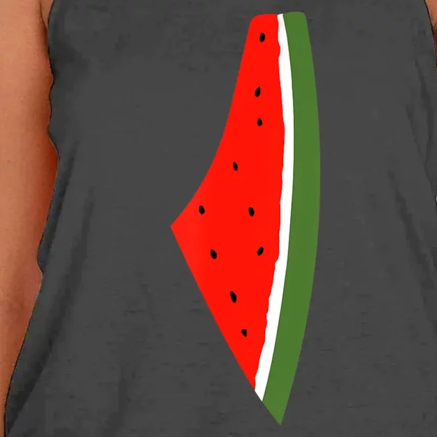 Palestine Freedom Watermelon Women's Knotted Racerback Tank