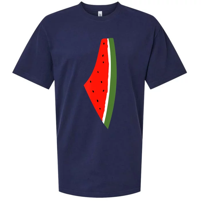 Palestine Freedom Watermelon Sueded Cloud Jersey T-Shirt