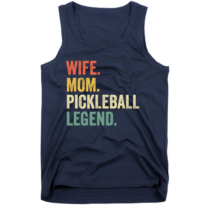 Pickleball Funny Wife Mom Legend Vintage Mother's Day Tank Top