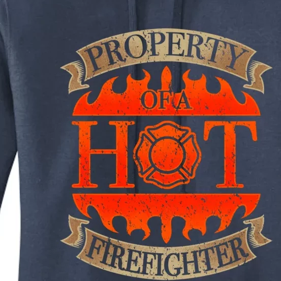 Proud Firefighter Wife Gift Fire Friend Hot Flame Women's Pullover Hoodie