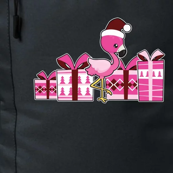 Pink Flamingo With Presents Cute Flamingo Christmas Cool Gift Daily Commute Backpack