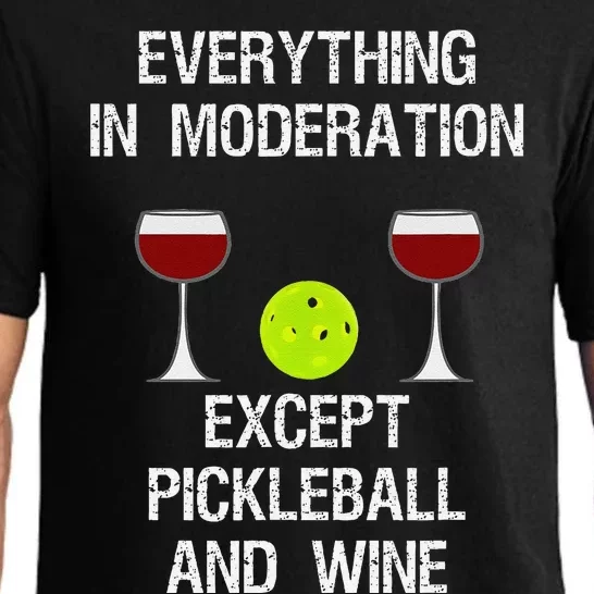 Pickleball Funny Wine Pajama Set