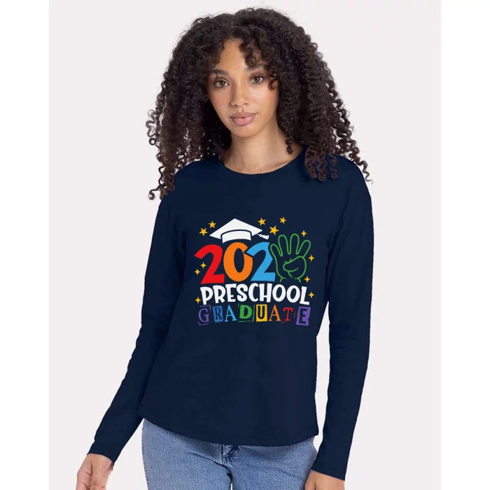 Preschool Graduate 2024 Proud Family Senior Graduation Day Womens Cotton Relaxed Long Sleeve T-Shirt