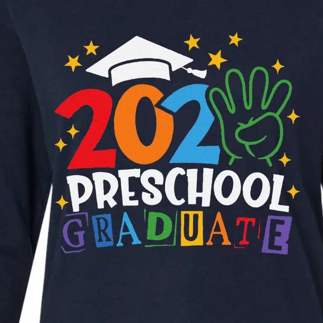 Preschool Graduate 2024 Proud Family Senior Graduation Day Womens Cotton Relaxed Long Sleeve T-Shirt