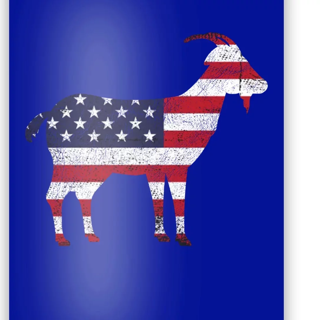 Patriotic Goat 4th Of July American Flag Gift Poster