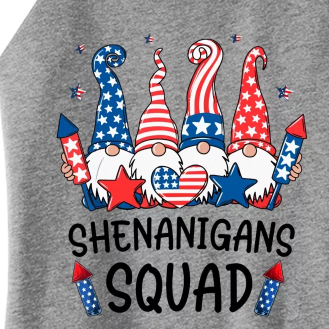 Patriotic Gnomes 4th Of July Funny Shenanigans Squad Women’s Perfect Tri Rocker Tank