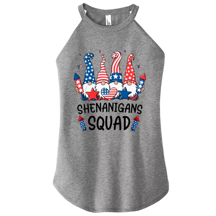 Patriotic Gnomes 4th Of July Funny Shenanigans Squad Women’s Perfect Tri Rocker Tank