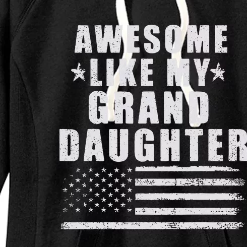 Patriotic Granddaughter 4th Of July Us Flag Women's Fleece Hoodie