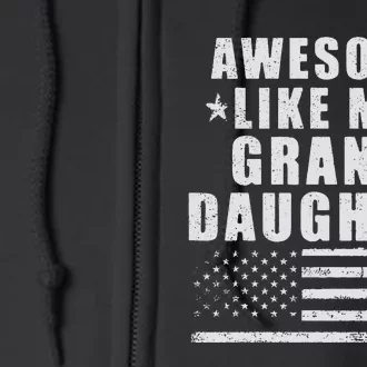 Patriotic Granddaughter 4th Of July Us Flag Full Zip Hoodie