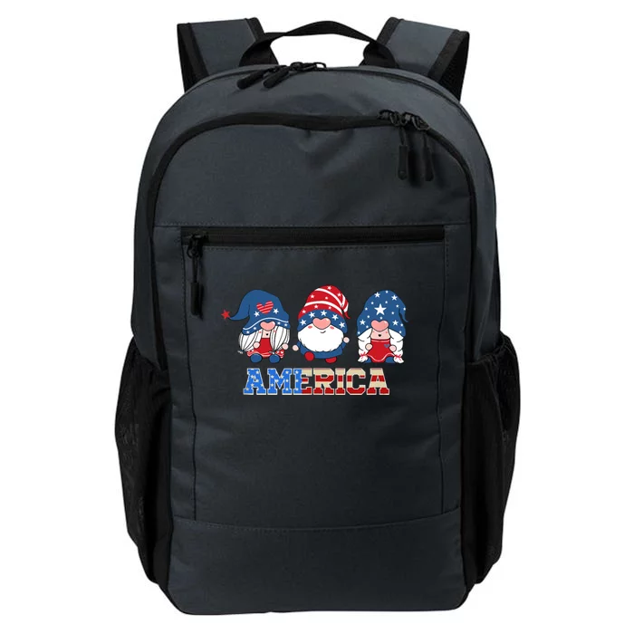 Patriotic Gnomes 4th Of July Funny Gnome Love American Flag Daily Commute Backpack