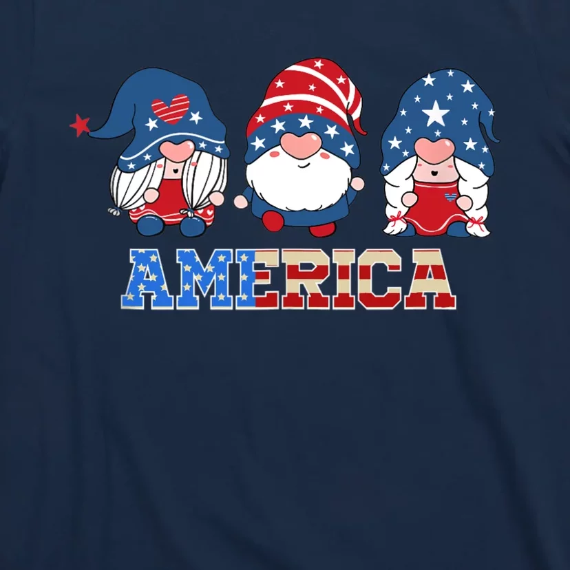 Happy 4th Of July T-Shirt, Gnome Fourth of July Shirts, America Patriotic,  Indep