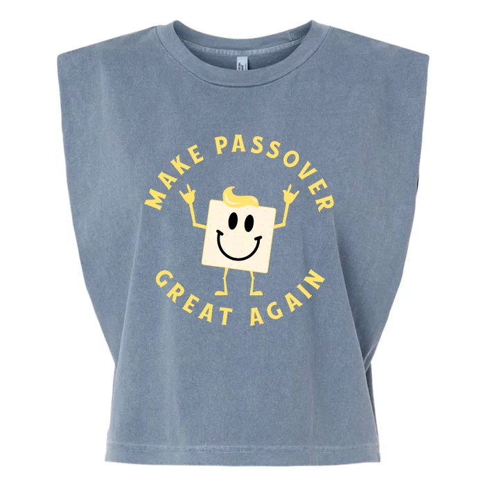 Passover Great Again Funny Matzah Jewish Garment-Dyed Women's Muscle Tee