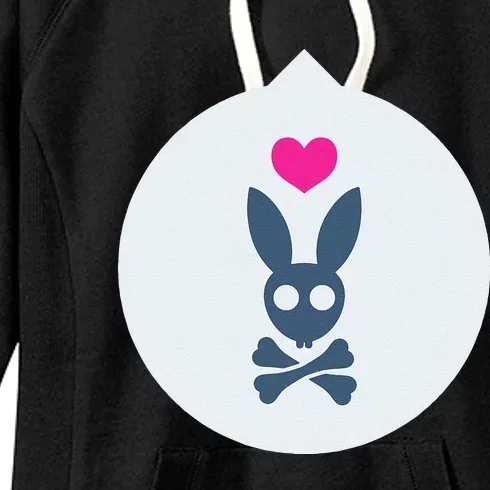 Pastel Goth Aesthetics Soft Grunge Creepy Cute Easter Bunny Women's Fleece Hoodie