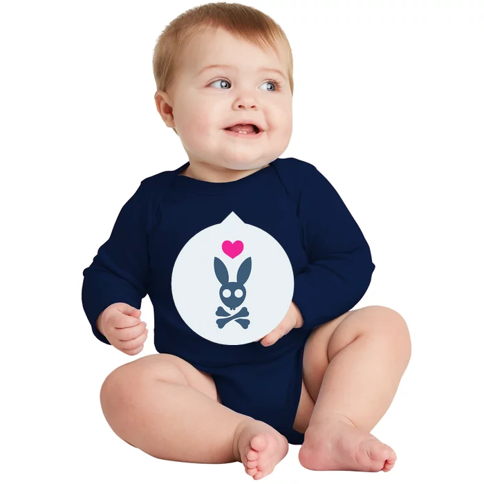 Pastel Goth Aesthetics Soft Grunge Creepy Cute Easter Bunny Baby Long Sleeve Bodysuit