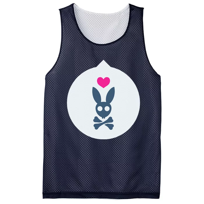 Pastel Goth Aesthetics Soft Grunge Creepy Cute Easter Bunny Mesh Reversible Basketball Jersey Tank