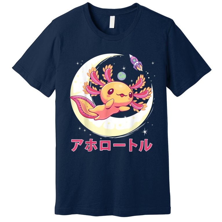 Pastel Goth Axolotl Kawaii Japanese Anime Aesthetic Nu Goth Premium T-Shirt