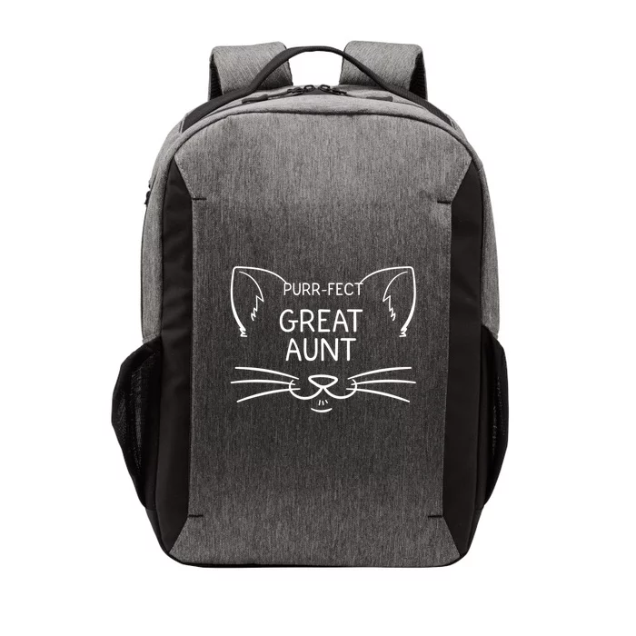 Purrgiftfect Great Aunt Funny Cat Lover Greatauntie Kitty Owner Cool Gift Vector Backpack