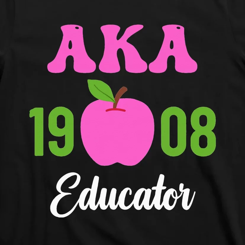 Pink Green AKA Educator Black History Month Teacher Squad T-Shirt