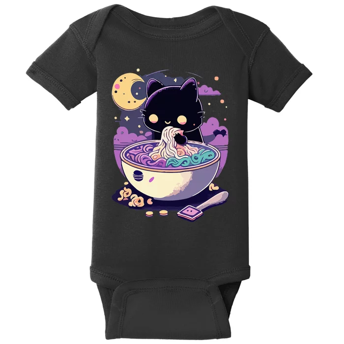 Pastel Goth Aesthetic Kawaii Creepy Cat Eating Baby Bodysuit