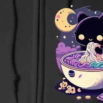 Pastel Goth Aesthetic Kawaii Creepy Cat Eating Full Zip Hoodie