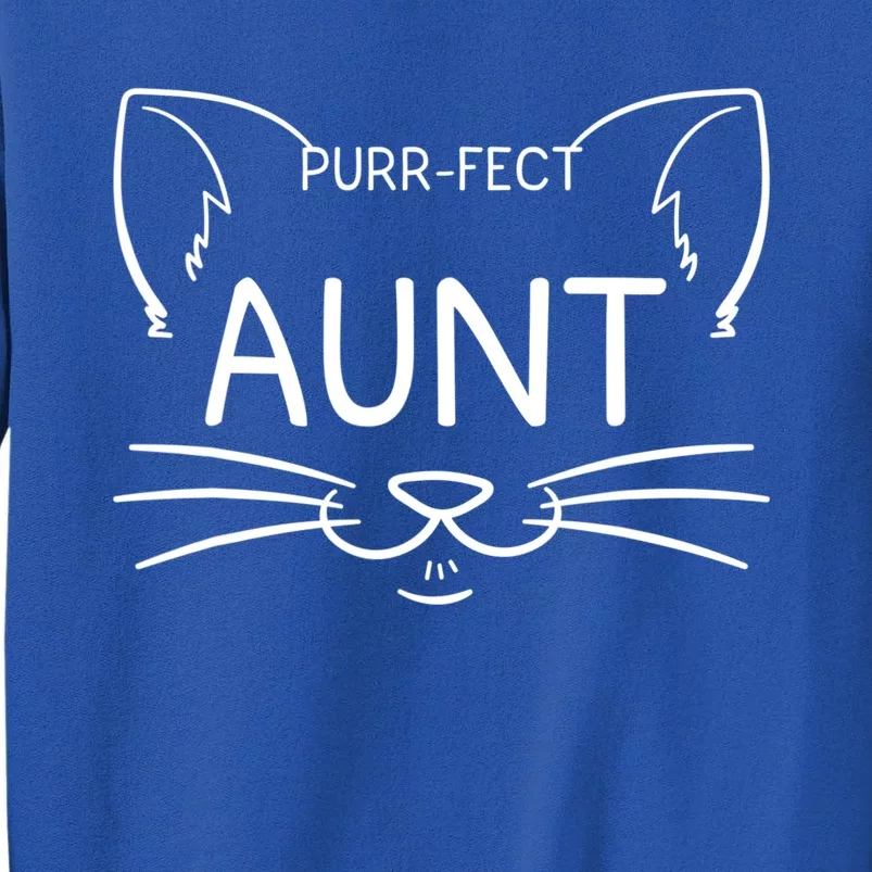 Purrcool Giftfect Aunt Cat Owner Kitty Best Aunties Whiskers Gift Sweatshirt