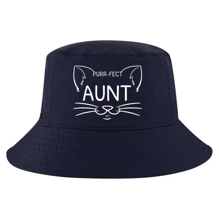 Purrcool Giftfect Aunt Cat Owner Kitty Best Aunties Whiskers Gift Cool Comfort Performance Bucket Hat