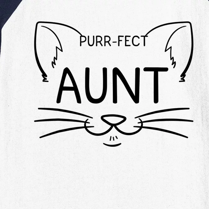 Purrcool Giftfect Aunt Cat Owner Kitty Best Aunties Whiskers Gift Baseball Sleeve Shirt