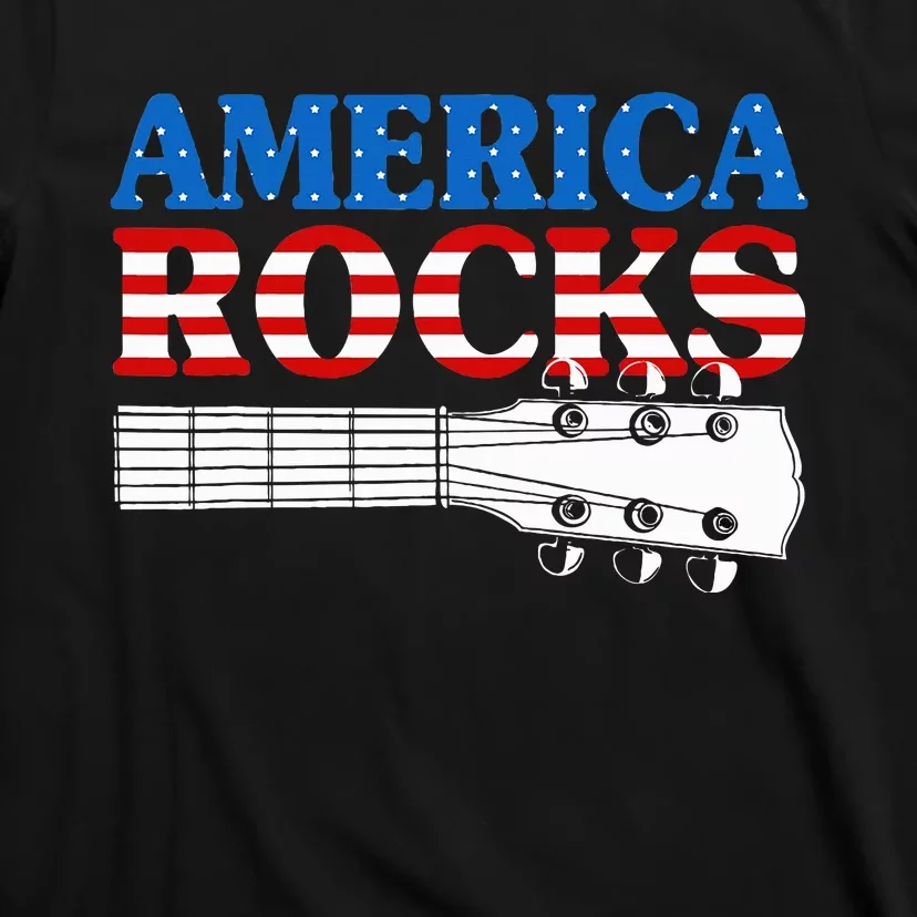 Patriotic Guitar American Flag 4th Of July T-Shirt