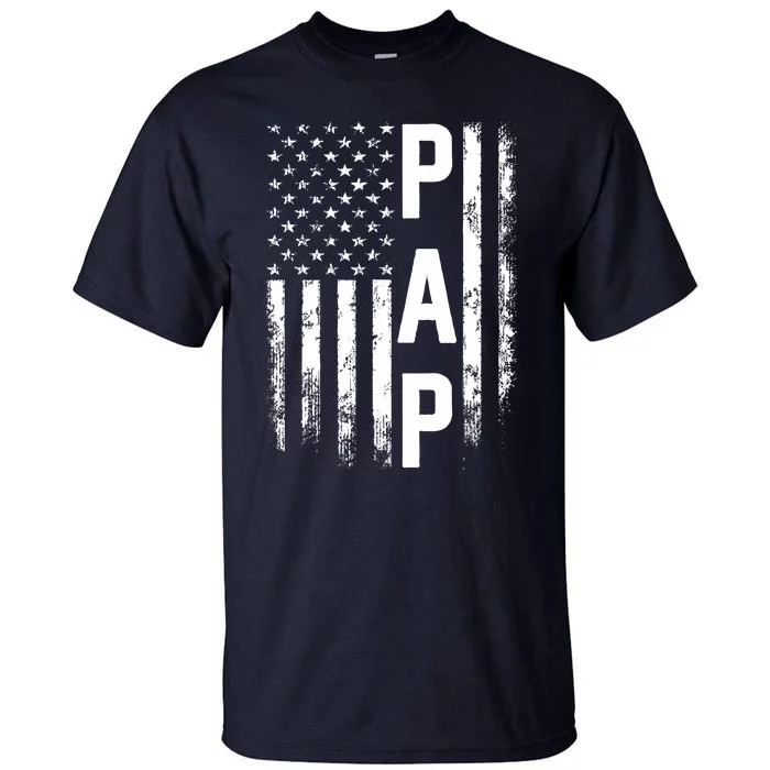 Pap Gift America Flag Gift For Father's Day Tall T-Shirt