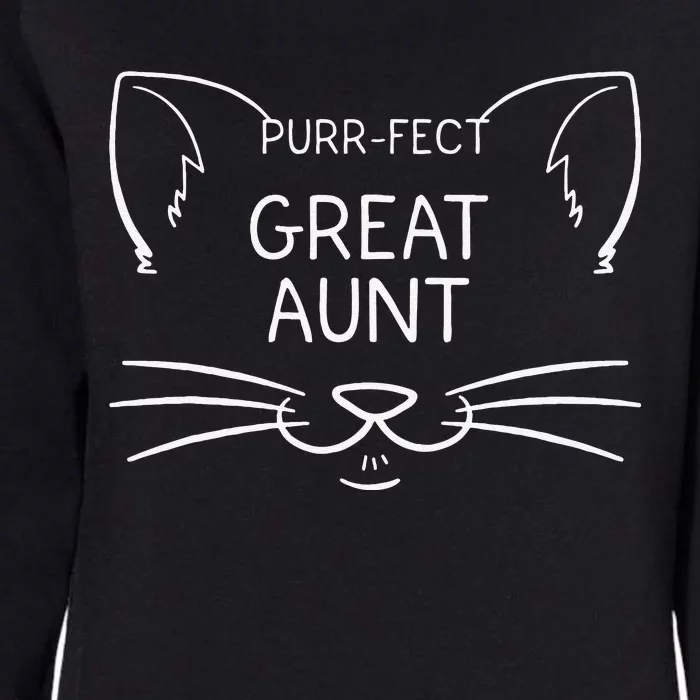 Purrfect Great Aunt Funny Cat Lover Greatauntie Kitty Owner Womens California Wash Sweatshirt