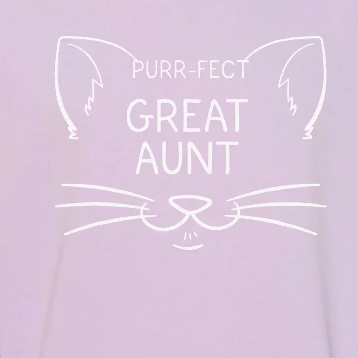 Purrfect Great Aunt Funny Cat Lover Greatauntie Kitty Owner Garment-Dyed Sweatshirt