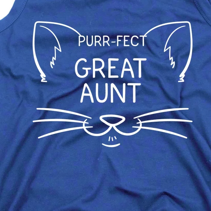 Purrgiftfect Great Aunt Funny Cat Lover Greatauntie Kitty Owner Gift Tank Top