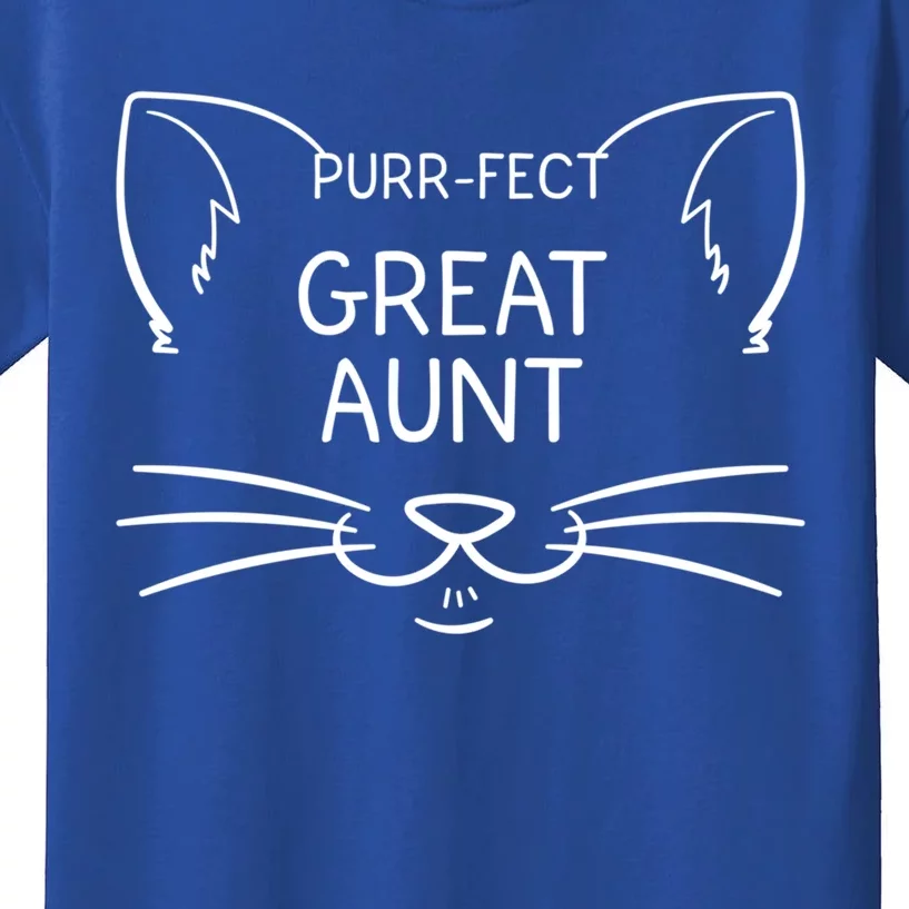 Purrgiftfect Great Aunt Funny Cat Lover Greatauntie Kitty Owner Gift Kids T-Shirt