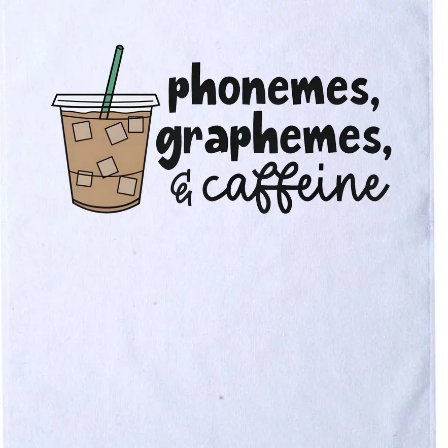 Phonemes Graphemes And Caffeine Platinum Collection Golf Towel