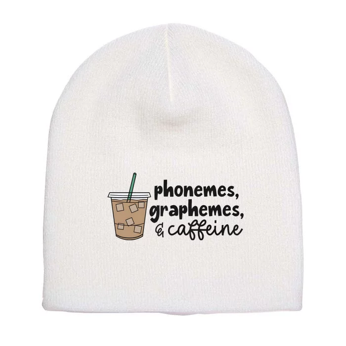 Phonemes Graphemes And Caffeine Short Acrylic Beanie