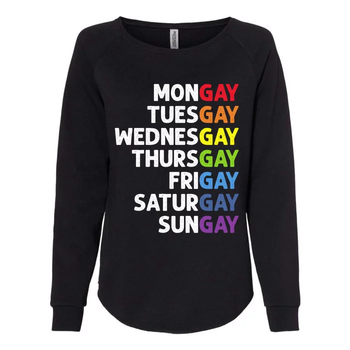 Pride Gay Agenda Mongay Pride Calendar Lgbt Calendar Week Gift Womens California Wash Sweatshirt