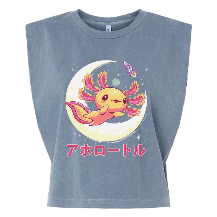 Pastel Goth Axolotl Kawaii Japanese Anime Aesthetic Nu Goth Garment-Dyed Women's Muscle Tee