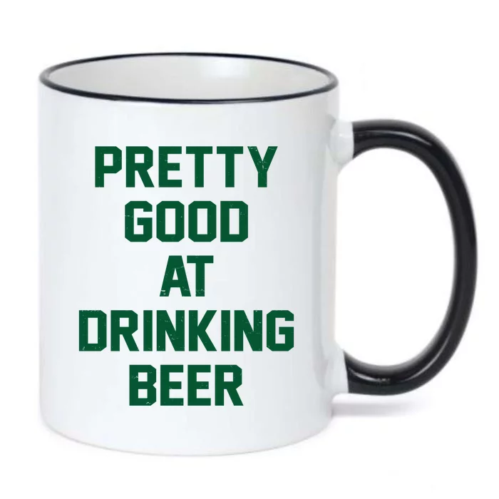 Pretty Good At Drinking Beer Festive Party Black Color Changing Mug